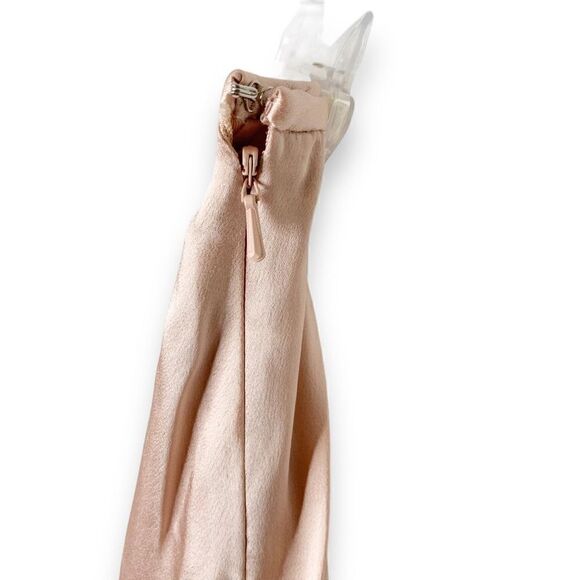 Carmen Marc Valvo Collection Satin Blush Pink Midi Skirt & Top Set Women’s 8/12 - Picture 7 of 16